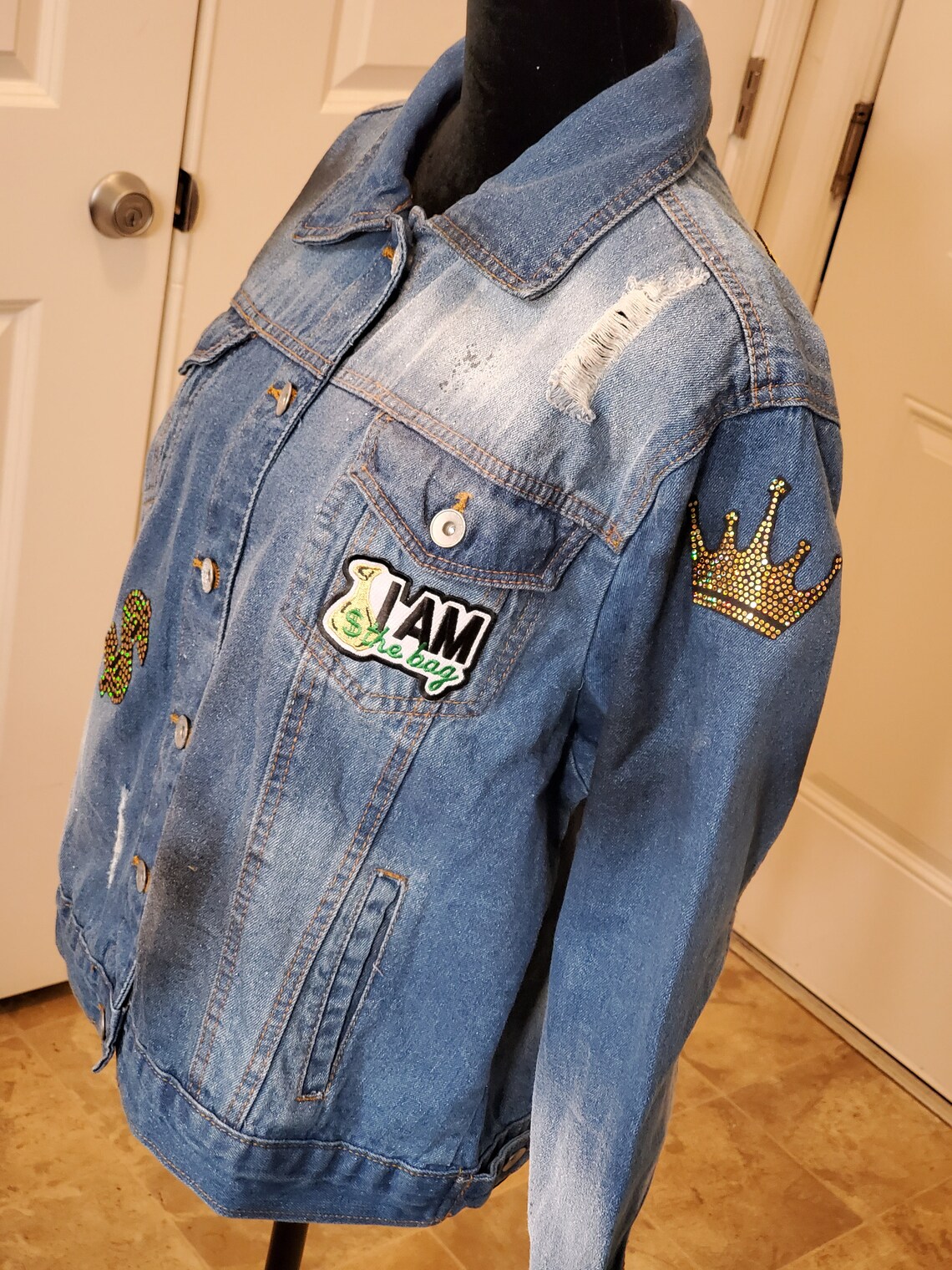 Expensive Custom Denim Jacket Etsy