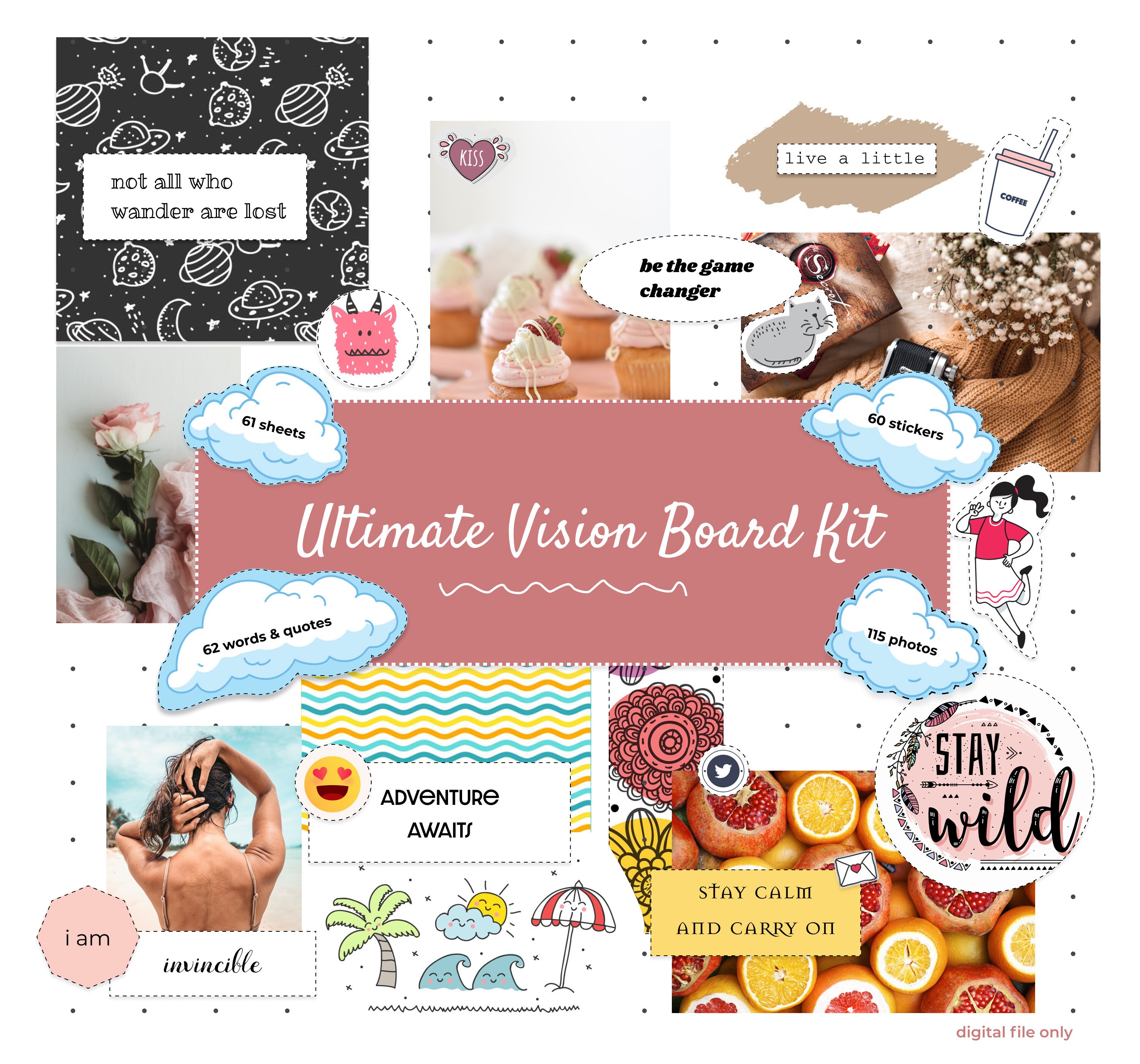 ULTIMATE VISION BOARD Kit 2023 Printable Visual Goal Planner Etsy