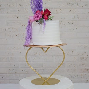 Heart separator, cake separator, cake spacer, gold metal cake