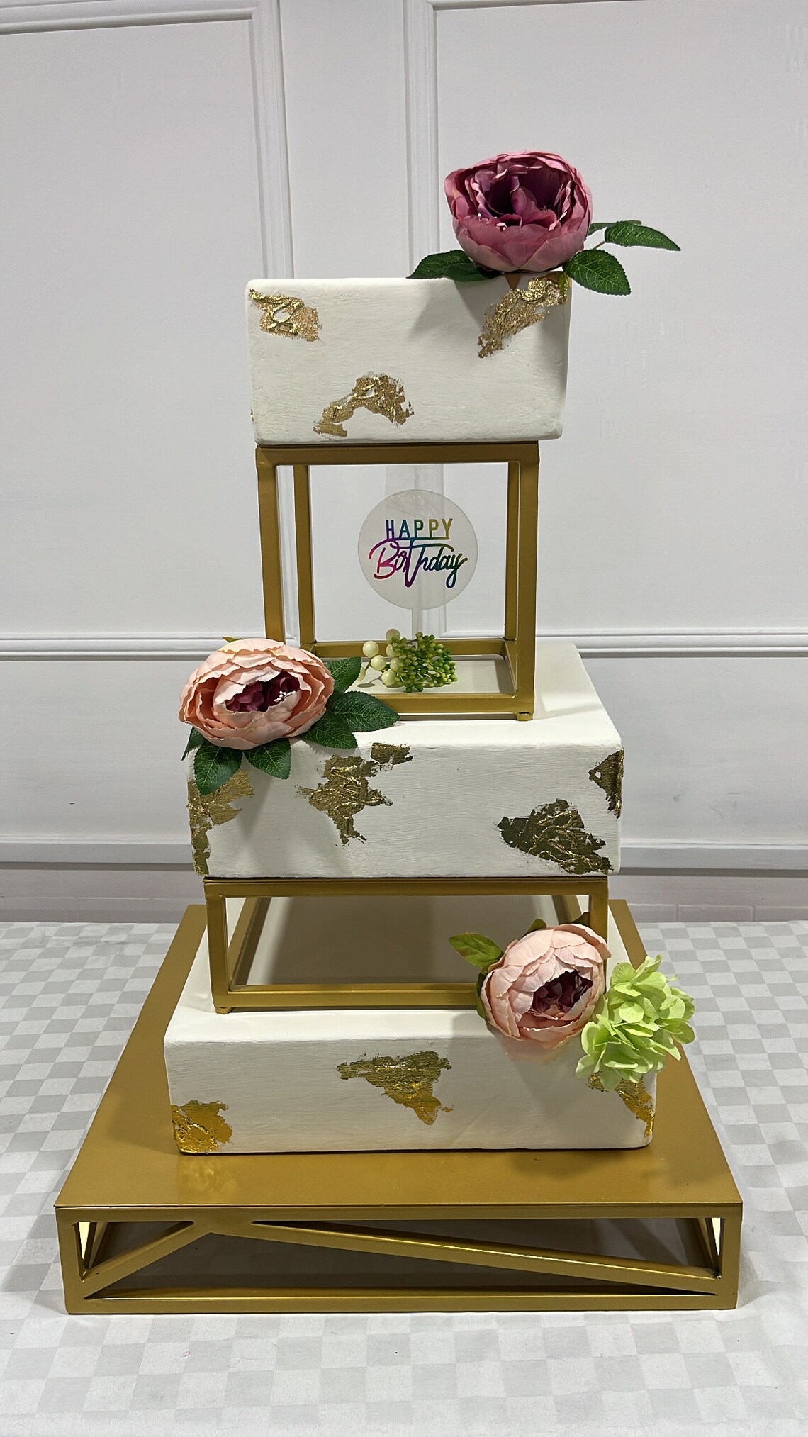 Gold Square Cake Separator 3 Pieces Square Cakestand Gold Etsy