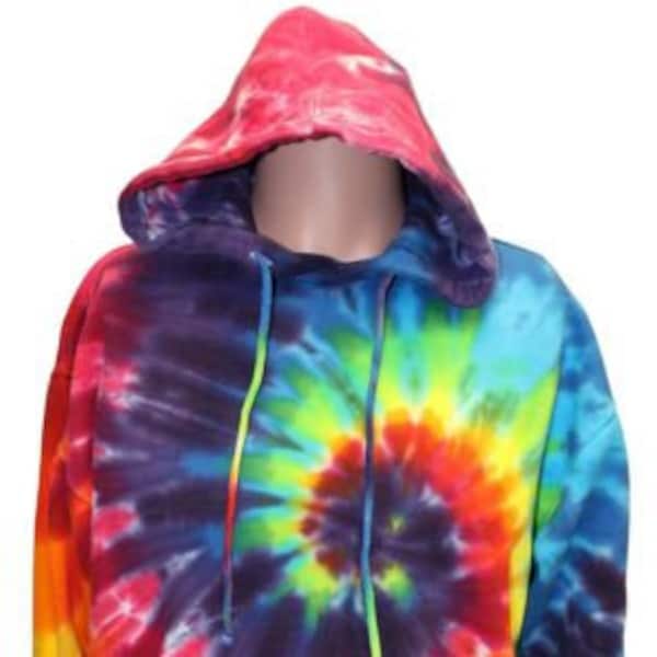Rainbow Tie Dye Hoodie Dress