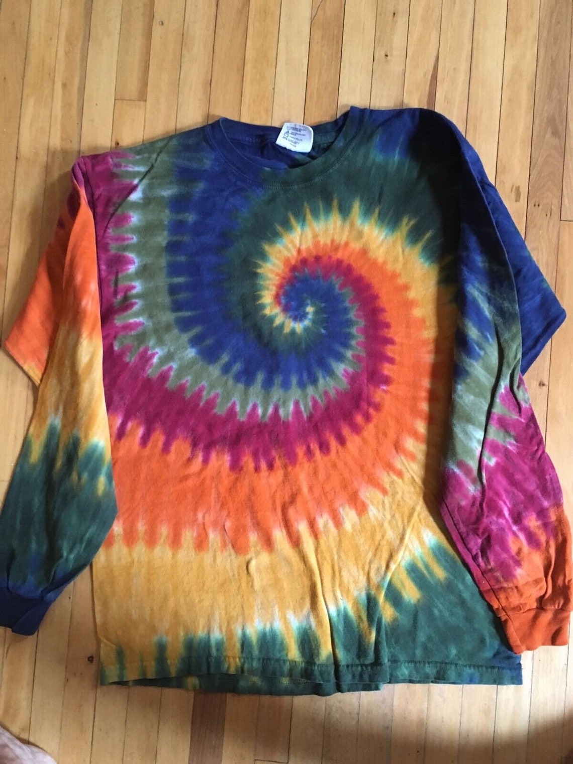 Haut Femme Manches Longues Tie-dye Moon And Sky - Taille M, Coupe Tunique, Col Rond, Occasion Très Bon état
