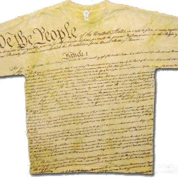 Tee-shirt Graphique '1776 We The People' Drapeau USA Constitution - Homme Coton