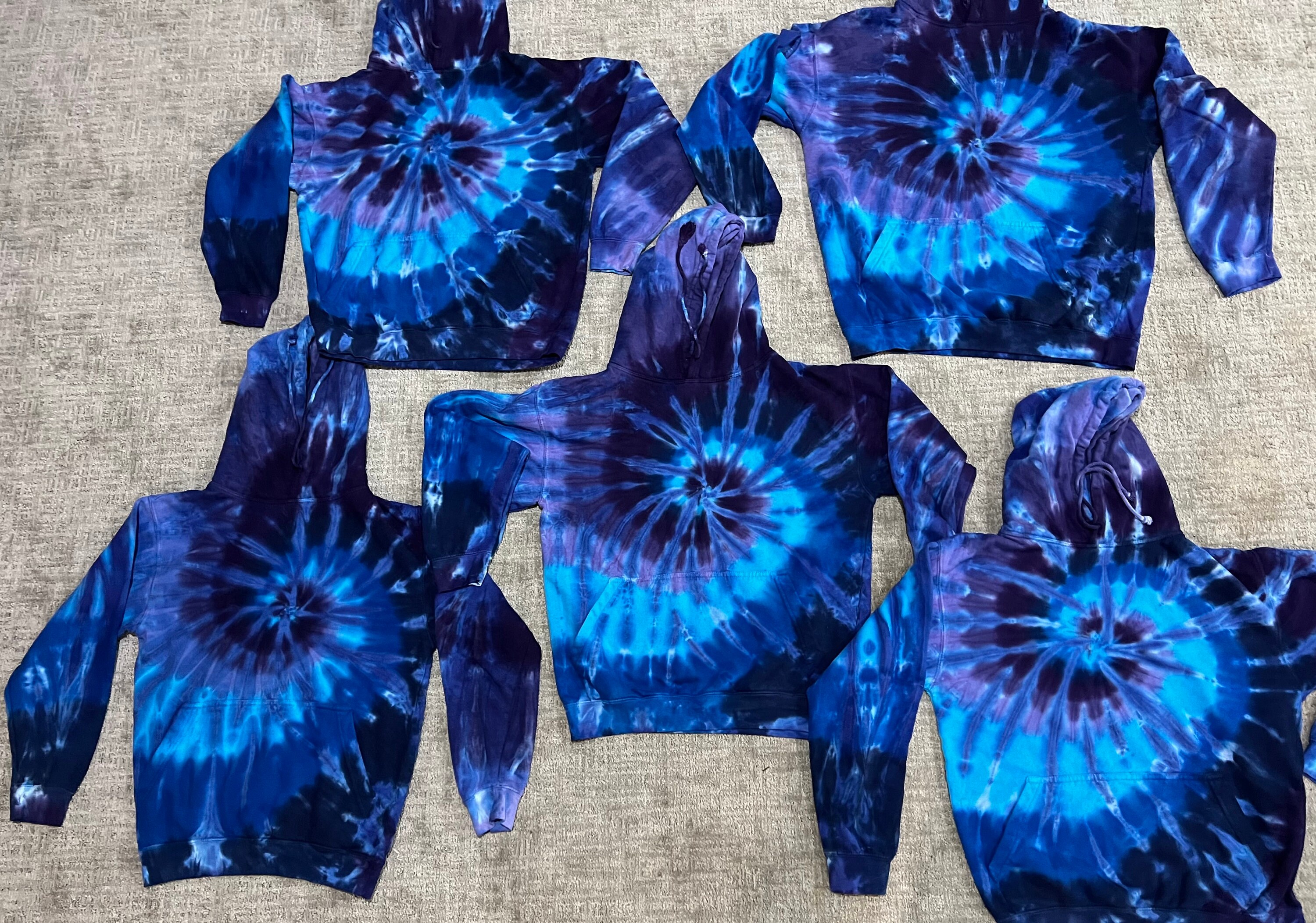 Blue tie dye hoodie blue swirl tie dye sweatshirt