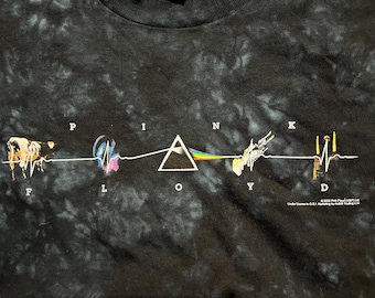 Pink Floyd Icons album covers shirt - short sleeve Pink Floyd tie dye shirt -  Pink Floyd tie dye shirt -Pink FLOYD old stock Sundog Tag