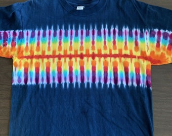 Striped tie dye shirt - Cool tie dye shirt - Unusual tie dye shirts - rainbow tie dye - tie dye shirt - size small, md, large, XL, 2XL, 3XL