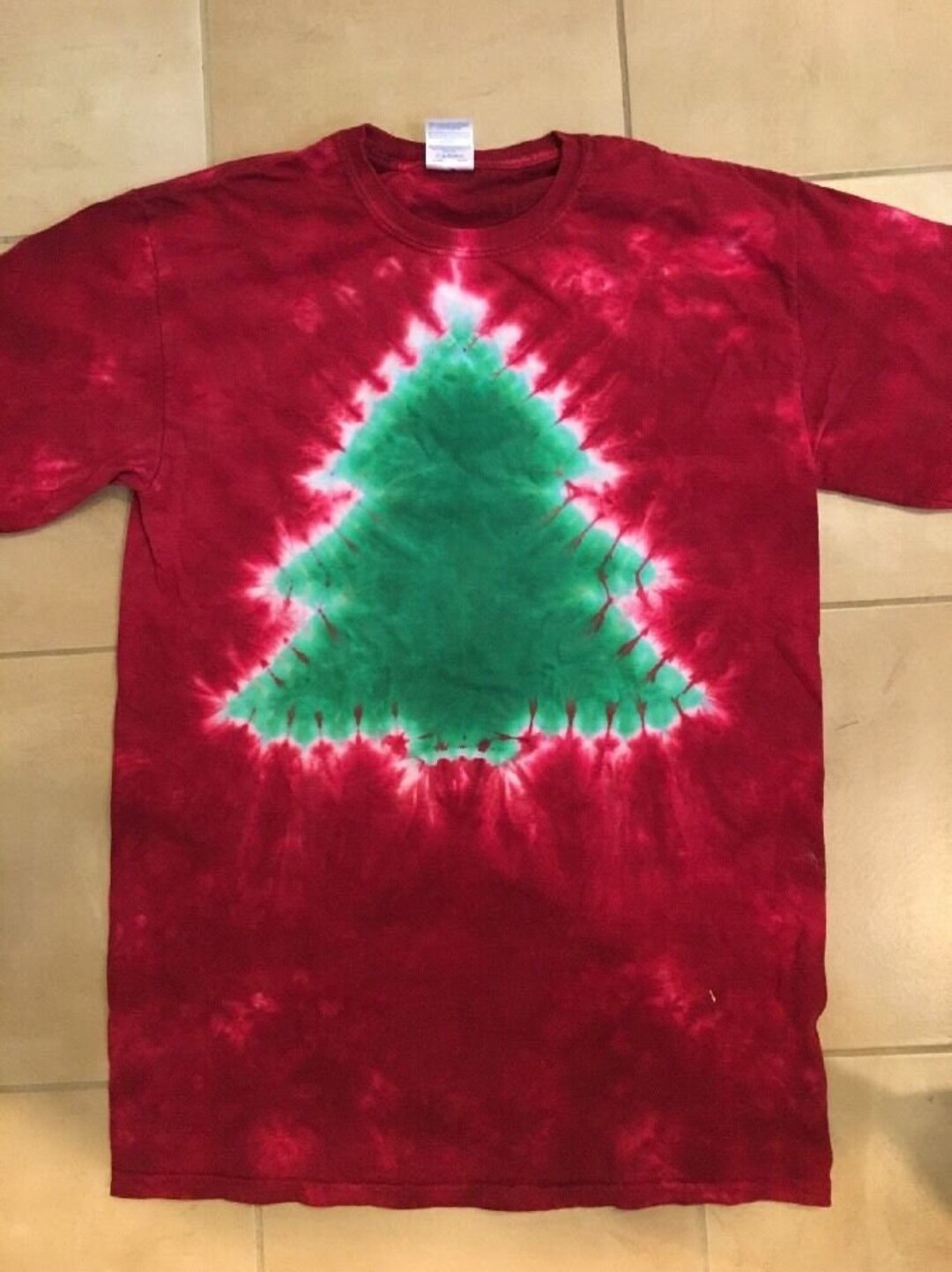 Youth Christmas Tree Tie Dye Shirt Kids Christmas Tree Tie Dye Shirt