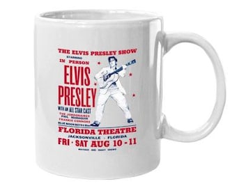 Elvis Presley Coffee Mug - Elvis Presley at the Florida Theatre Coffee Cup - Elvis coffee cup - Christmas gift - 11 ounce Elvis drinking mug