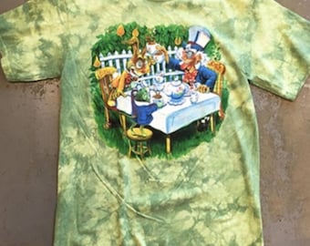 Tie-dye shirt Alice in Wonderland - Alice in Wonderland Tea Party tie-dye shirt-Cheshire Cat-Mad Hatter shirt Queen of Hearts tie-dye
