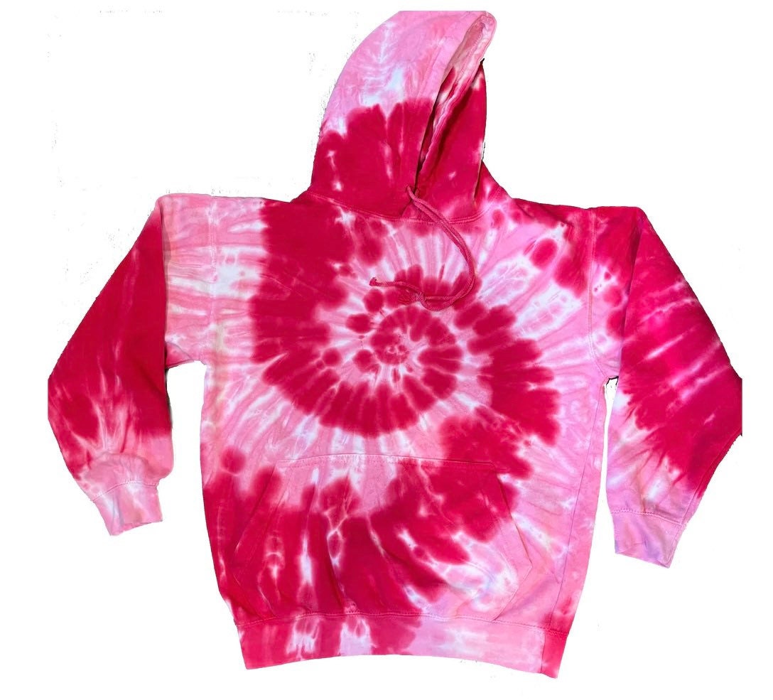 Red white blue tie dye hoodie hotsell