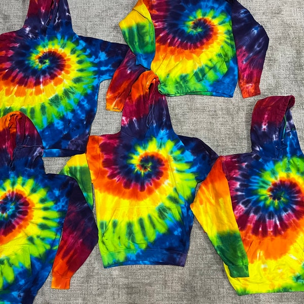 Rainbow Tie Dye hoodie - Rainbow Tie Dye sweatshirt - Tie Dye pullover- Tie Dye Sweats