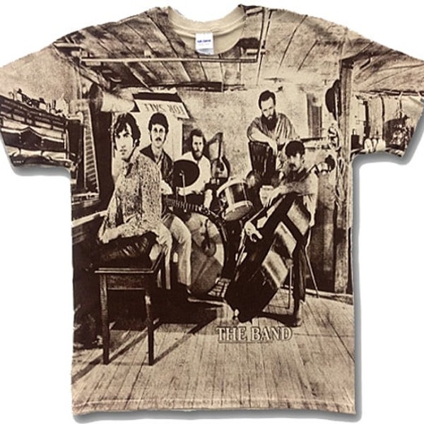 The Band shirt - The Band All Over shirt - Levon and the Hawks - Manuel - Hudson - Helm - Robertson - Danko RIP Robbie Robertson