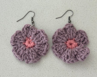Crochet Flower Earrings