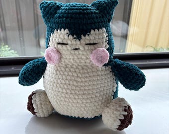 crochet Sleepy Plushie | Handmade Kawaii Amigurumi Toy | Soft Stuffed Plush | Cute Big Bear Plush | Unique Gift for Kids & Collectors