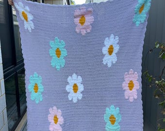 Patroon gehaakte bloemdeken – DIY bloemdessin (pdf-patroon)