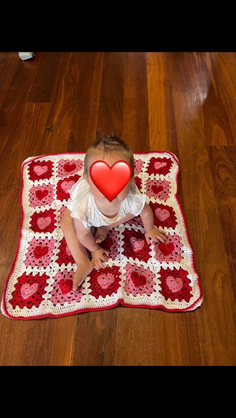 Handmade Crochet Big Granny Square Blanket Etsy