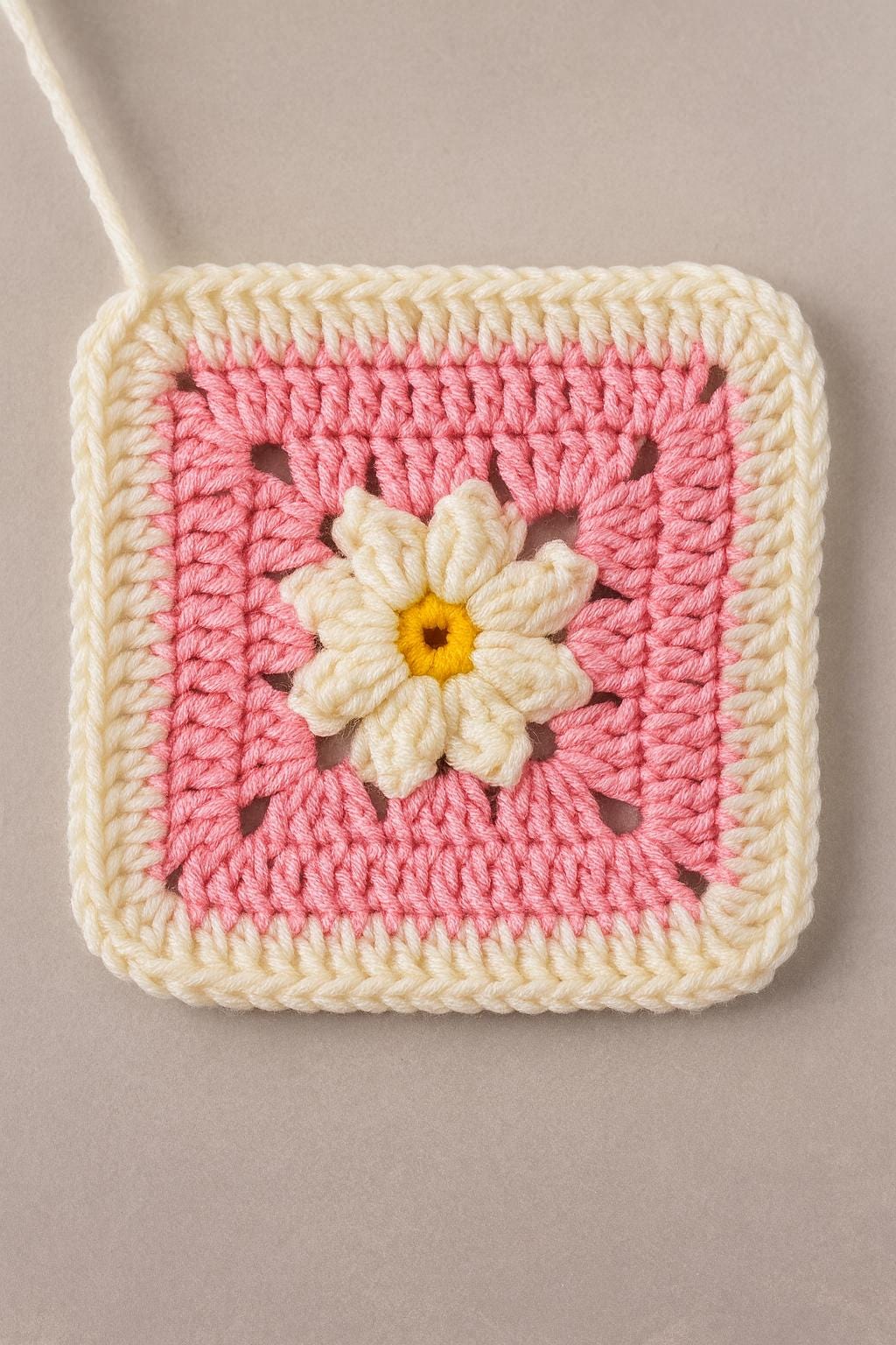 Daisy Granny Square Crochet Pattern Flower Square Motif