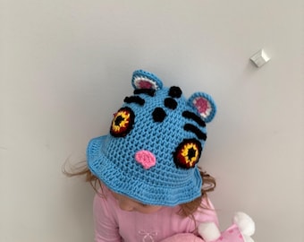 Patrón de crochet para gorro de tigre de K-pop Demon Hunters (PDF) / Bonito gorro de tigre DIY / Gorro de animal de crochet (descarga digital) Rumi Mira Zoey