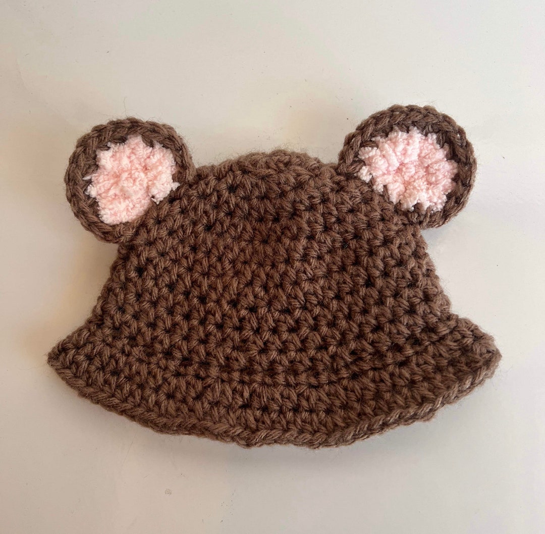 Babyhug Cotton Woven Two Layer Bucket Hat Bear Print - Multicolor main image 1