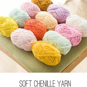 Chenille soft yarn chunky bulky premium luxury for crochet knit prefect baby items and plushies stuffed toys amigurumi fluffy yarn soft cute
