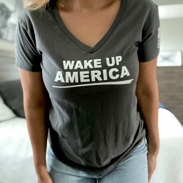 Women’s Wake Up America V Neck