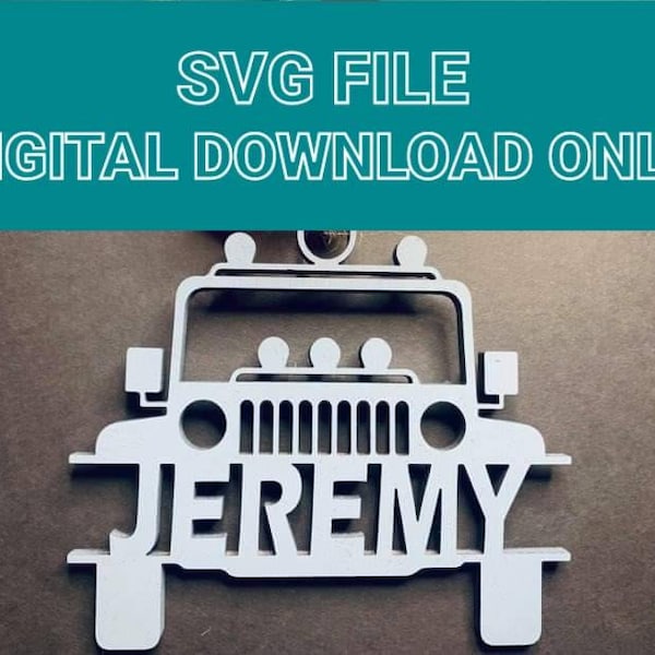 Svg File( DIGITAL DOWNLOAD ONLY) Off Road Vehicle, 4x4 themed ornament SvG