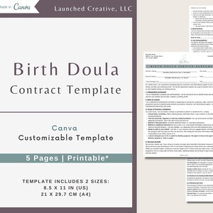 Birth Doula Contract Template Birth Doula Service Agreement Form Birth