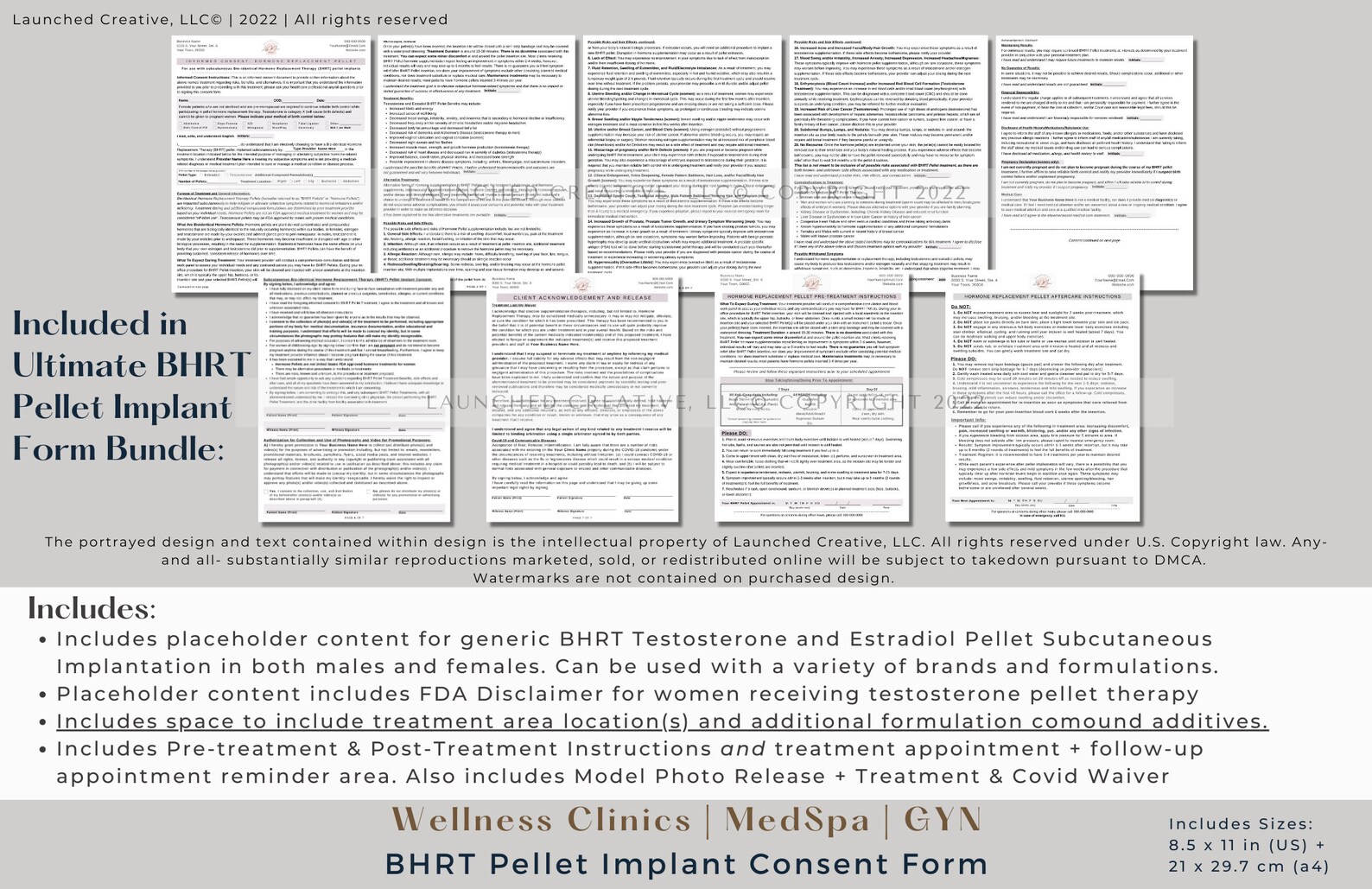 BHRT Pellet Implant Ultimate Form Bundle Testosterone Pellet Etsy