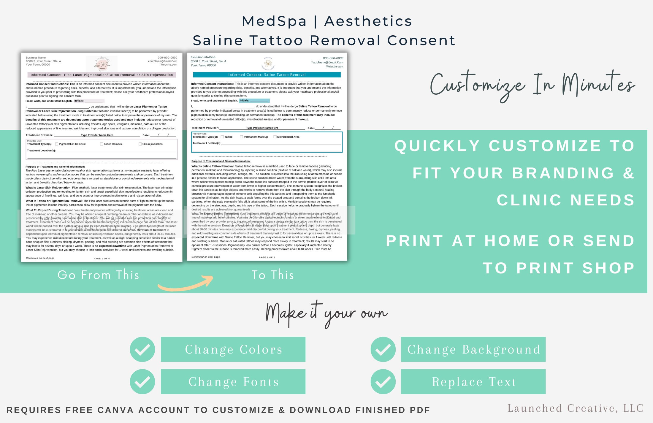 Saline Tattoo Removal Consent Form Template | LI-FT Saline Tattoo ...