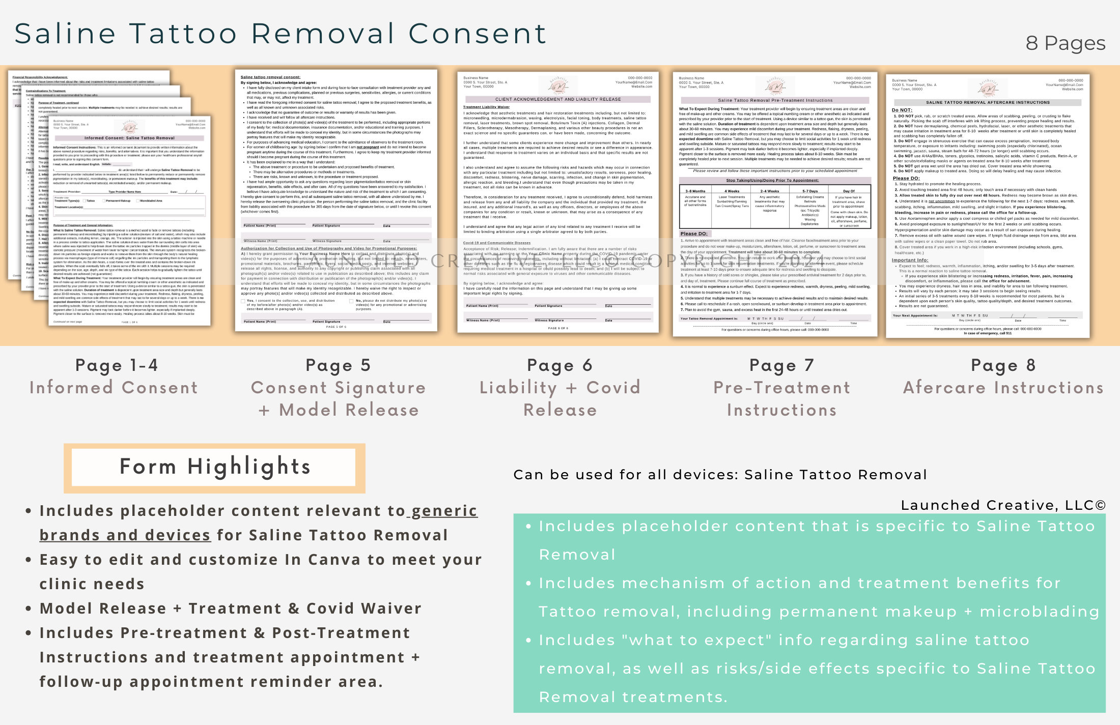 Saline Tattoo Removal Consent Form Template | LI-FT Saline Tattoo ...