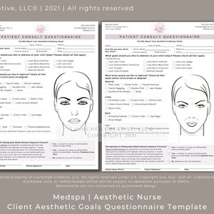 Tox Injector Form Tox Filler Consult Questionnaire | Printable Neurotox Botox® Filler ...