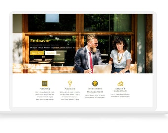 Endeavor Accountant Advisor Website One Page (Divi Theme Wordpress)