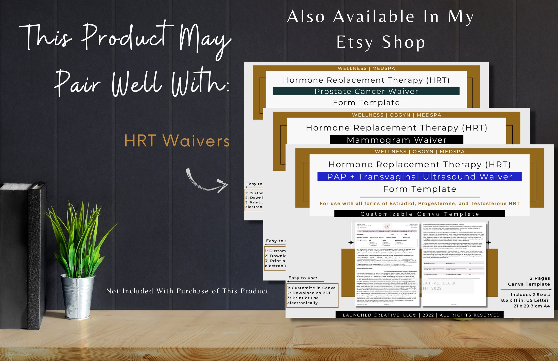 BHRT Pellet Implant Form Bundle Testosterone Pellet Estrogen Pellet