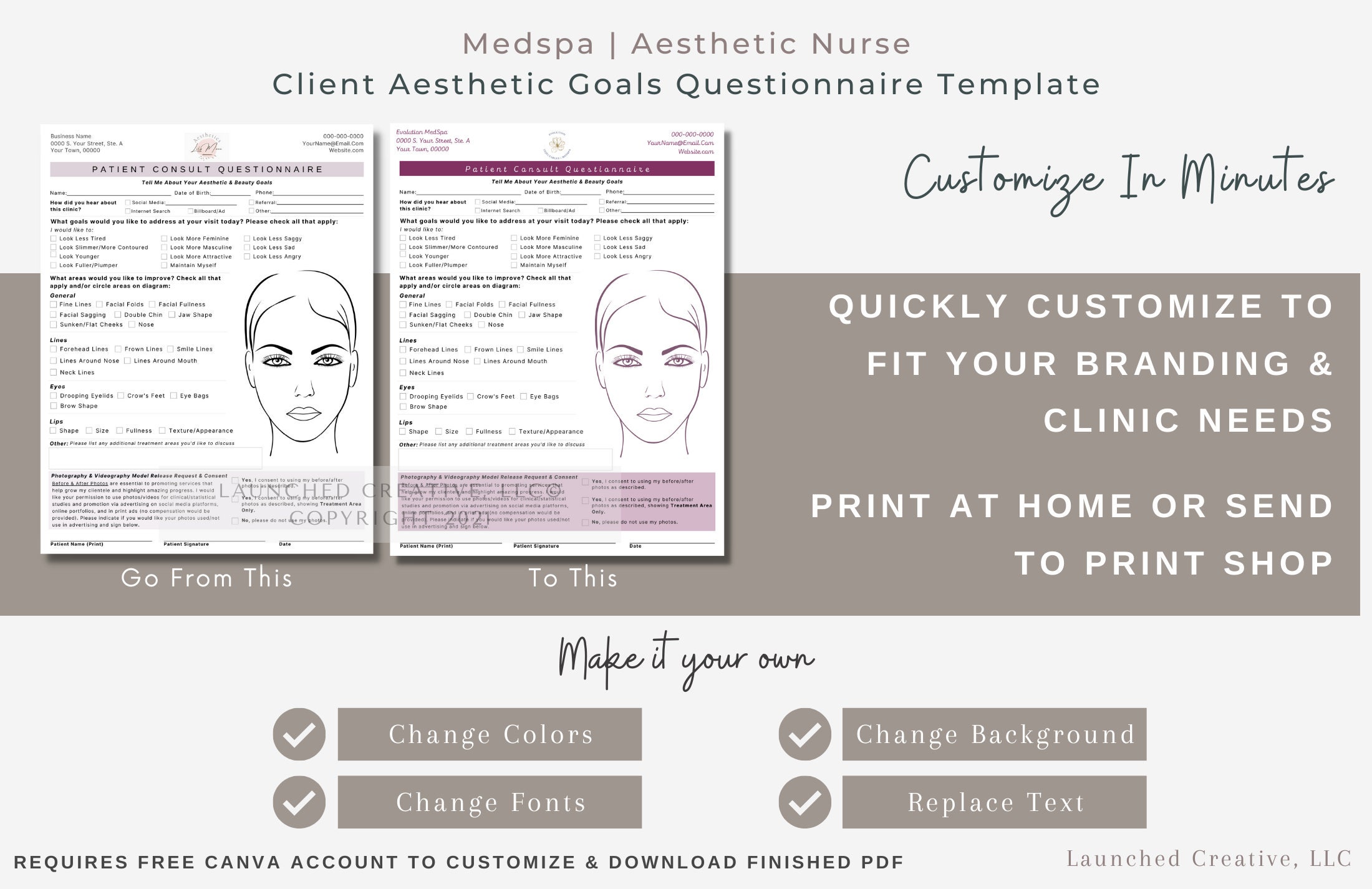 Tox Injector Form Tox Filler Consult Questionnaire | Printable Neurotox Botox® Filler ...