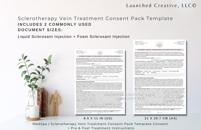 Sclerotherapy Vein Treatment Consent Form Sclerotherapy Varicose Spider