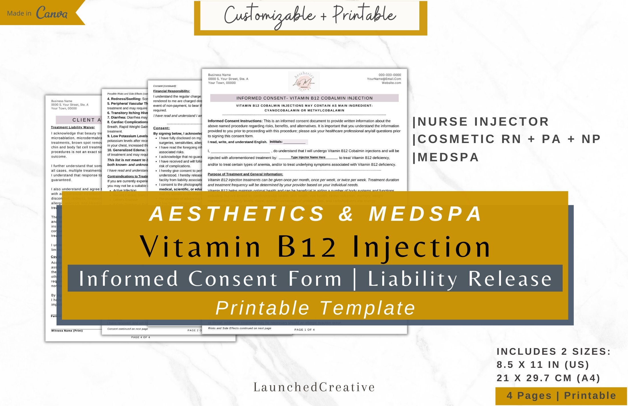 Design & Templates Stationery B12 Shot Consent Forms B12 Consent B12