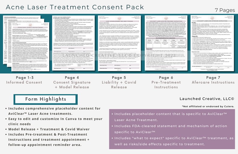Acne Laser Treatment Consent Form Template Aviclear™ Laser Acne Consent