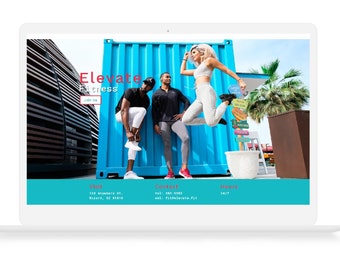 Trainer Fitness Website One Page Layout | Wordpress Divi Theme Template | Gym Website | Personal Trainer | Yoga Studio Website