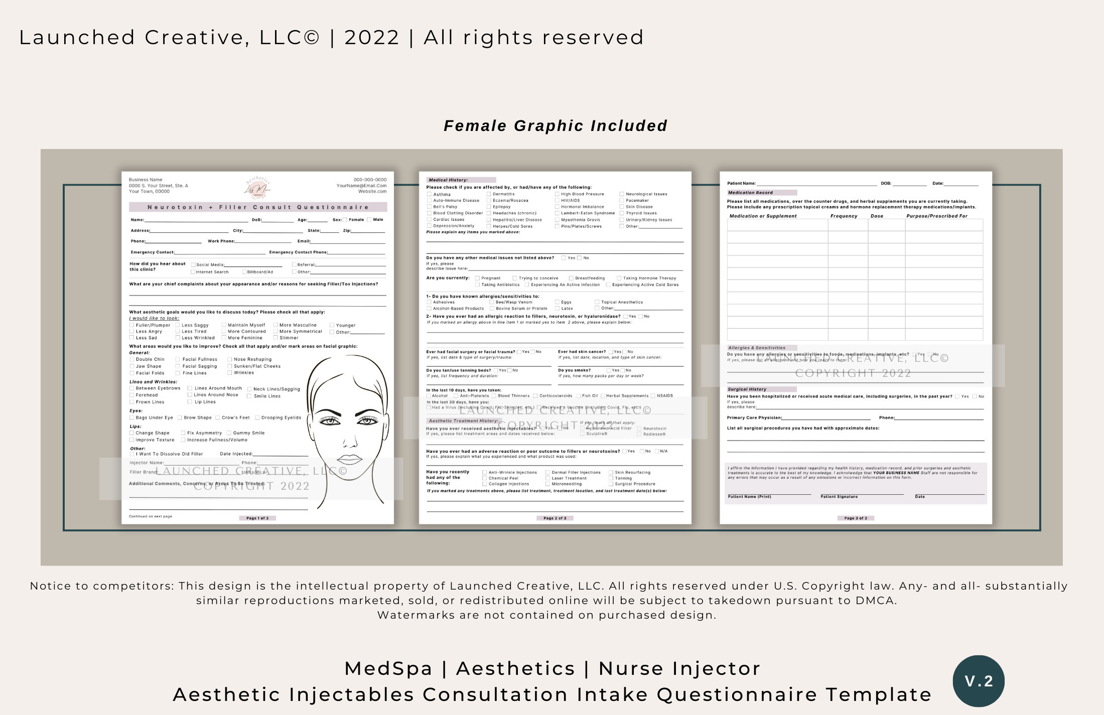 Neurotoxin Filler Consult Questionnaire | Filler Botox Injectables ...