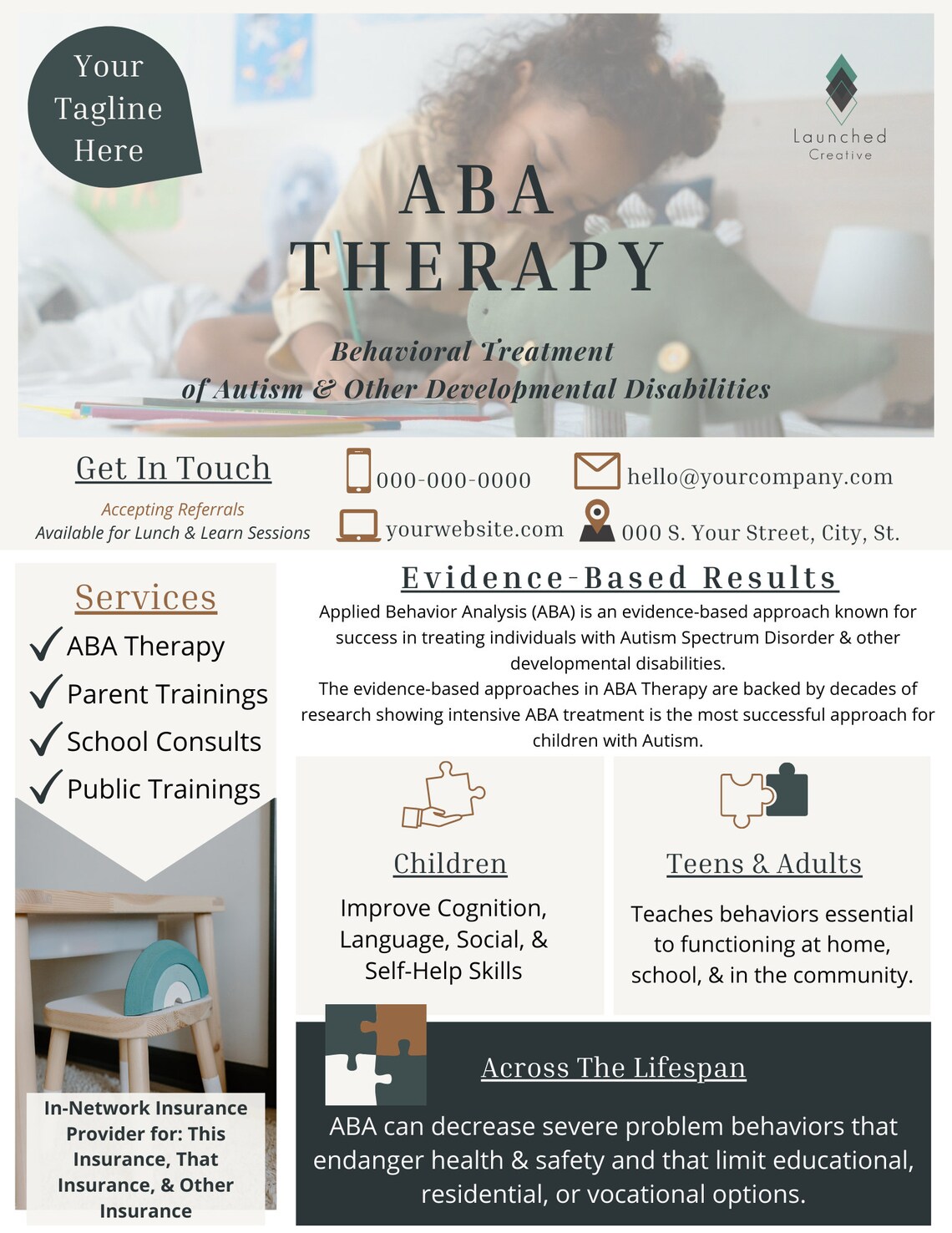 ABA Therapy Services Flyer Template Canva Etsy ABA Therapy Services Flyer Template Canva Etsy