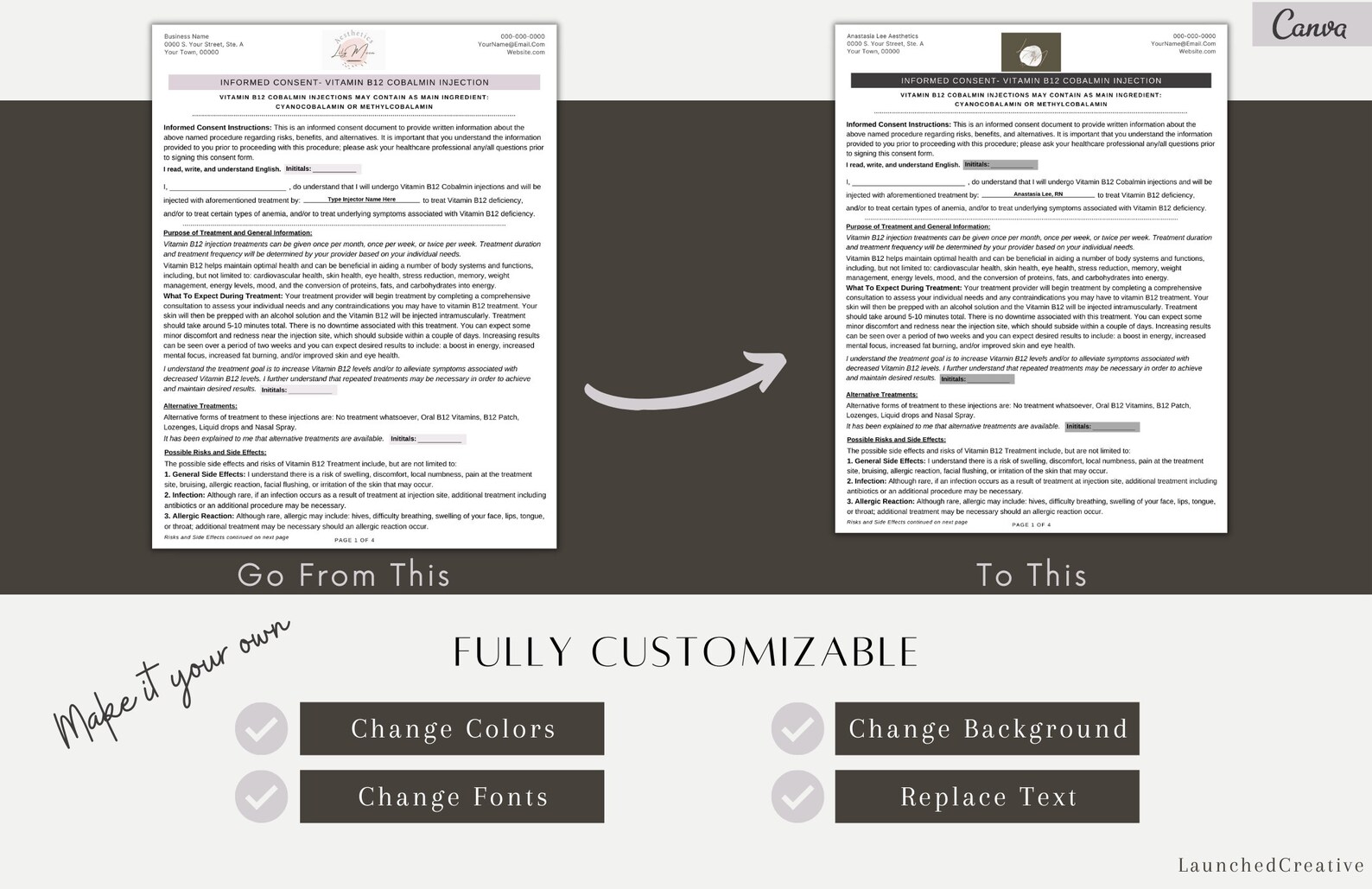 Vitamin B12 Injection Consent Form B12 Shot Informed Consent Etsy