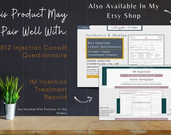 Vitamin B12 Injection Consent Form Template | B12 Shot Informed Consent  Form | Vitamin B12 Cobalamin Injection Aftercare | B12 IM | Canva