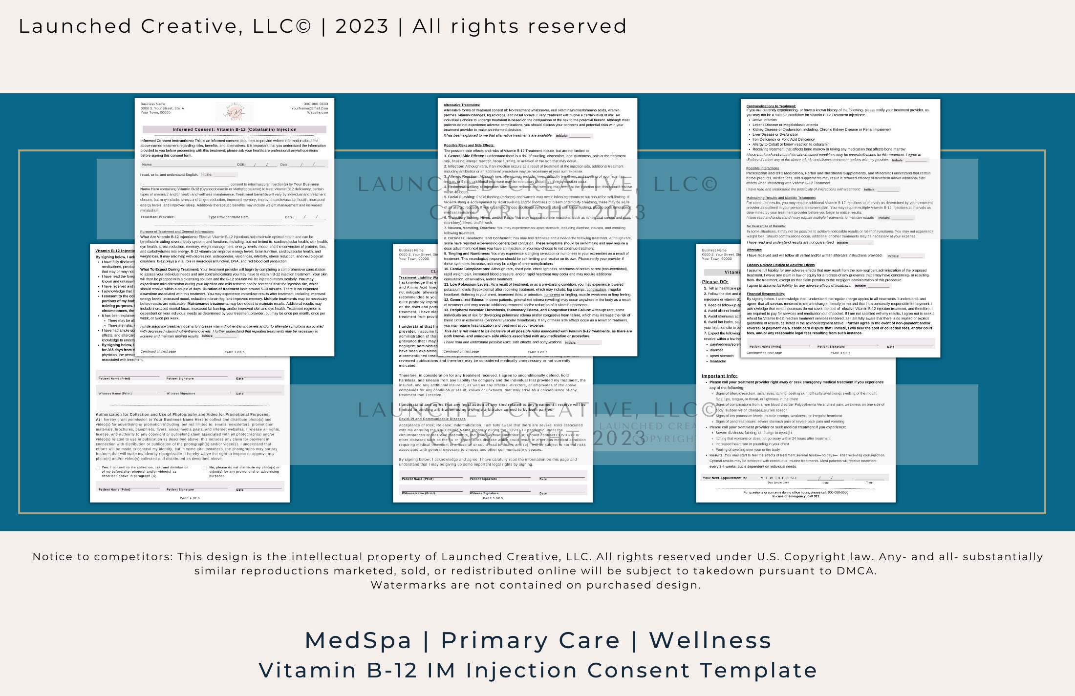 Vitamin B12 Injection Consent Form Template B12 Shot Etsy Australia