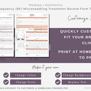 Radio Frequency Microneedling Treatment Record Form | RF Microneedle ...