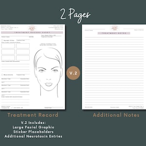 Printable Botox Charting Sheet