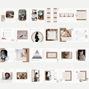 Doula Birth Coach social media marketing post templates for instagram and facebook. Customizable in Canva