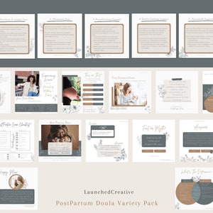 postpartum doula birth coach night nurse social media marketing post templates for instagram and facebook

Customizable in Canva