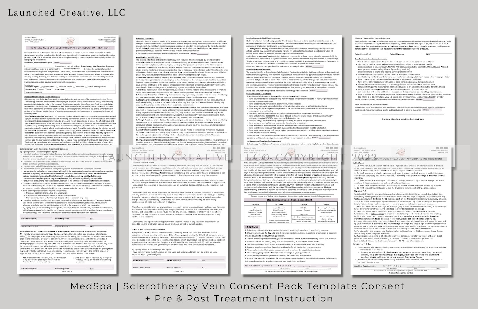 Sclerotherapy Vein Treatment Consent Form Sclerotherapy Varicose Spider