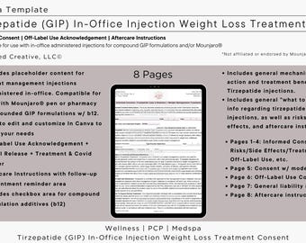 tirzepatide off label Tirzepatide Weight Loss Injection Consent Form Template | Tirzepatide  In-office Consent Form | Compounded Tirzepatide Injection Form | Canva