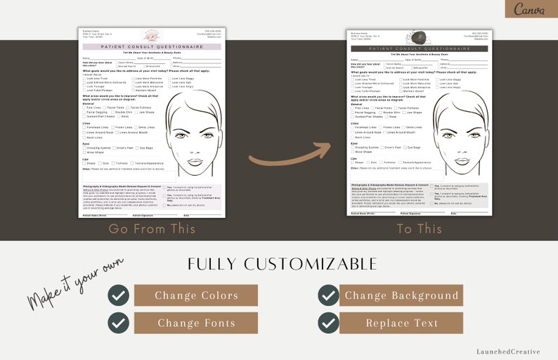 Botox Filler Consult Questionnaire Printable Botox Consult Etsy UK